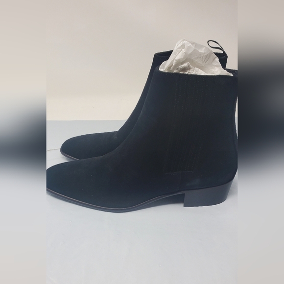 BLACK SUEDE LEATHER BOOTS - Picture 3 of 6